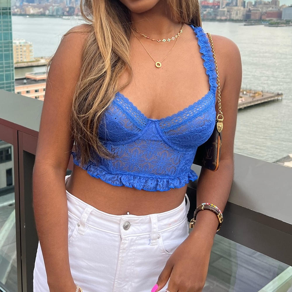 Princess Polly lace blue corset